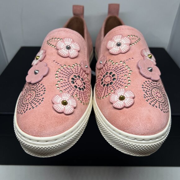Coach Slip On Sneaker With Tea Rose Rivets Peony G2062 - Picture 6 of 11